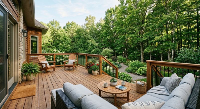 Redwood Deck Installation in Fairfield County, CT