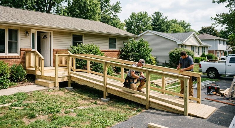 Wood Ramp Installation in Kansas City, KS